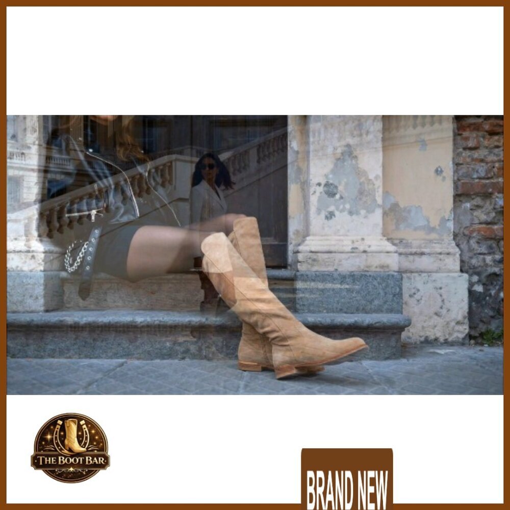 Knee High Boots Flat Heel Stretchy Side Zipper Classic Minimal Chic Versatile - Picture 7 of 7